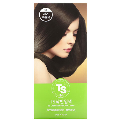 TS Chakhan Hair Color Cream, No.5 Dark Brown, 1 Kit
