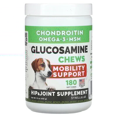 Glucosamine Chews, For Dogs & Cats, 180 Soft Chews, 15 oz (432 g)