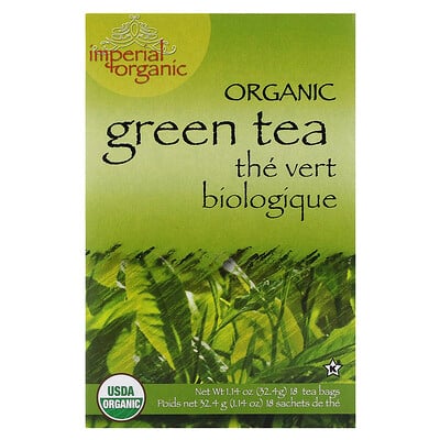 Imperial Organic, Organic Green Tea, 18 Tea Bags, 1.14 oz (32.4 g)