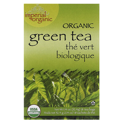 Imperial Organic, Organic Green Tea, 18 Tea Bags, 1.14 oz (32.4 g)
