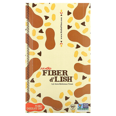 Fiber d'Lish, Peanut Chocolate Chip, 16 Bars 1.6 oz (45 g) Each