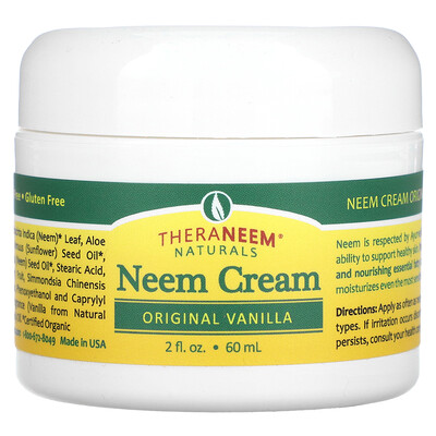 TheraNeem Naturals, Neem Cream, Original Vanilla, 2 fl oz (60 ml)