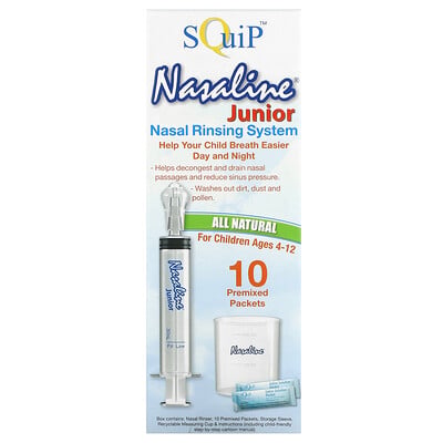 Nasaline junior, nasal rinsing system, for children ages 4-12, 14 piece ...