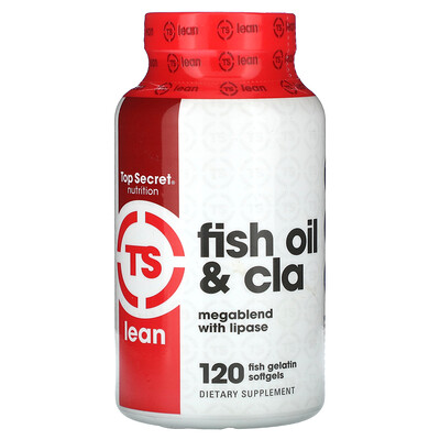 Lean, fish oil & cla megablend with lipase, 120 fish gelatin softgels ...