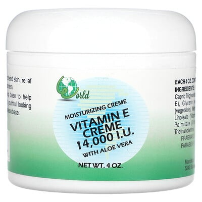 Vitamin E Creme with Aloe Vera, Fragrance Free, 4 oz
