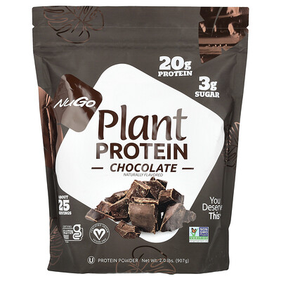 Plant Protein, Chocolate, 2 lbs (907 g)