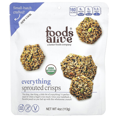 Sprouted Crisps, Everything, 4 oz (113 g)