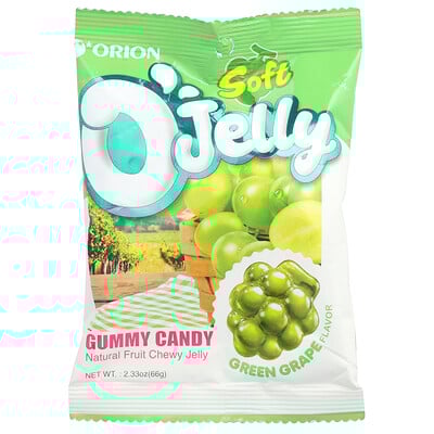 Soft O'Jelly Gummy Candy, Green Grape, 2.33 oz (66 g)
