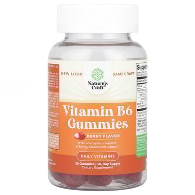 Vitamin B6 Gummies, Berry, 30 Gummies
