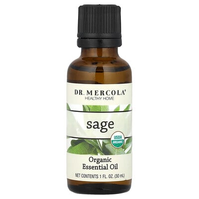Organic Essential Oil, Sage, 1 oz (30 ml)