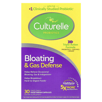 Probiotics, Bloating & Gas Defense, 30 Vegetarian Capsules