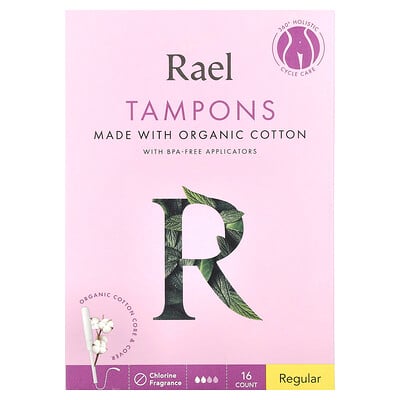 Organic Cotton Tampons, Regular, Fragrance Free , 16 Count