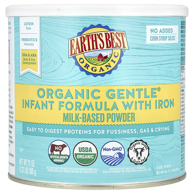 Organic Gentle Infant Formula with Iron, Birth to 12 Months, 21 oz (595 g)