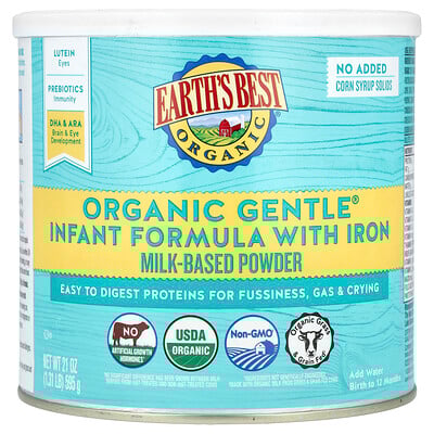 Organic Gentle Infant Formula with Iron, Birth to 12 Months, 21 oz (595 g)
