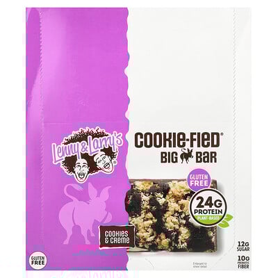 Cookie-Fied® Big Bar, Cookies & Creme, 12 Bars, 3.17 oz (90 g) Each