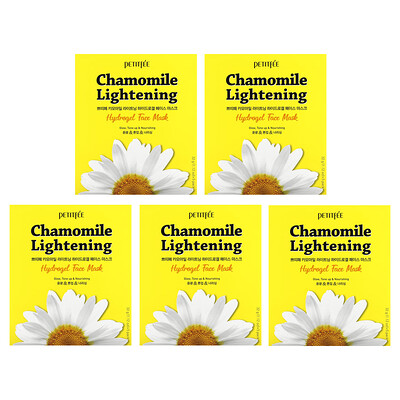 Chamomile Lightening Hydrogel Beauty Face Mask, 5 Sheets, 1.12 oz (32 g) Each