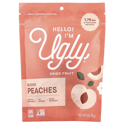 Dried Fruit, Sliced Peaches, 3 oz (85 g)