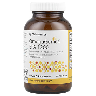 OmegaGenics®, EPA 1200, Natural Lemon-Lime, 60 Softgels