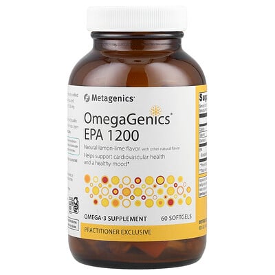 OmegaGenics®, EPA 1200, Natural Lemon-Lime, 60 Softgels