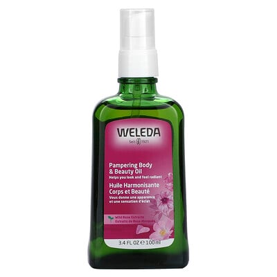 Pampering Body & Beauty Oil, Wild Rose Extracts, 3.4 fl oz (100 ml)