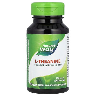 L-Theanine, 200 mg, 60 Vegan Capsules (100 mg per Capsule)