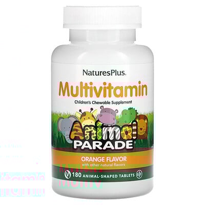 NaturesPlus, Source Of Life, Animal Parade Gold, Children's Multivitamin And Minerals, Assorted