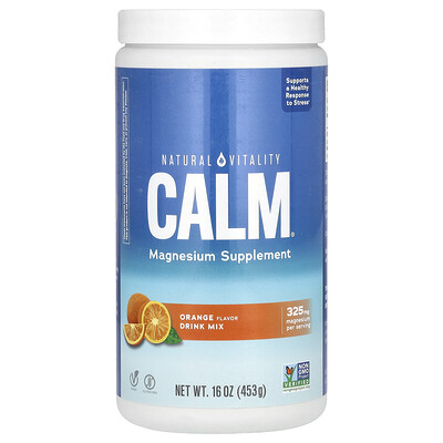 CALM, Magnesium Supplement Drink Mix, Orange, 16 oz (453 g)