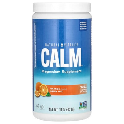 CALM, Magnesium Supplement Drink Mix, Orange, 16 oz (453 g)
