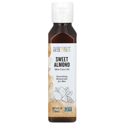 Skin Care Oil, Sweet Almond, 4 fl oz (118 ml)