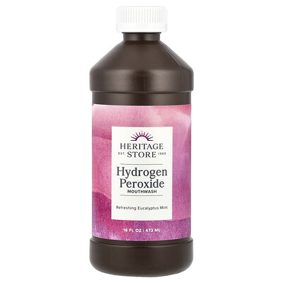 Hydrogen Peroxide Mouthwash, Refreshing Eucalyptus Mint, 16 fl oz (473 ml)
