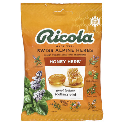 Honey Herb®, 24 Wrapped Drops
