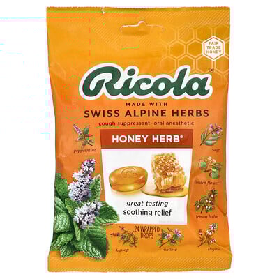 Honey Herb®, 24 Wrapped Drops