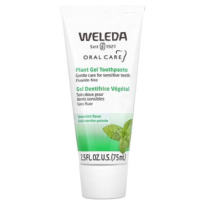 Oral Care, Plant Gel Toothpaste, Fluoride Free, Spearmint, 2.5 fl oz (75 ml)