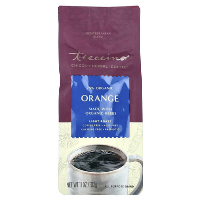 Chicory Herbal Coffee, Orange, Light Roast, Caffeine Free, 11 oz (312 g)