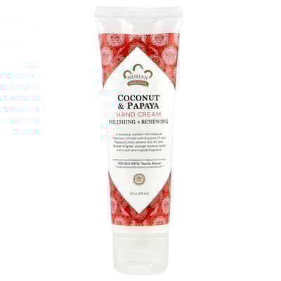 Hand Cream, Coconut & Papaya, 4 fl oz (118 ml)