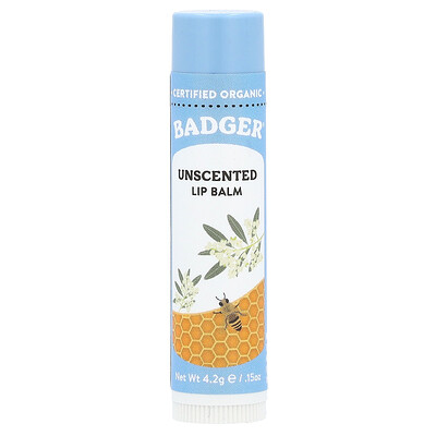 Lip Balm, Unscented, 0.15 oz (4.2 g)