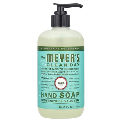 Hand Soap, Basil Scent, 12.5 fl oz (370 ml)