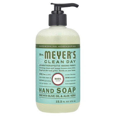Hand Soap, Basil Scent, 12.5 fl oz (370 ml)