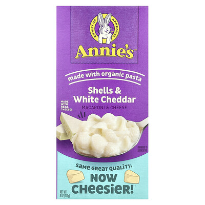 Macaroni & Cheese, Shells & White Cheddar, 6 oz (170 g)