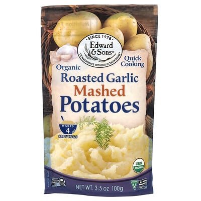 Organic Mashed Potatoes, Roasted Garlic, 3.5 oz (100 g)