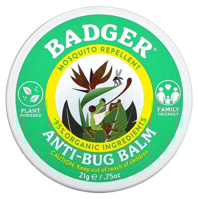 Organic Anti-Bug Balm, Citronella & Rosemary, 0.75 oz (21 g)