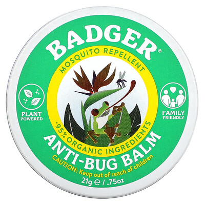 Organic Anti-Bug Balm, Citronella & Rosemary, 0.75 oz (21 g)