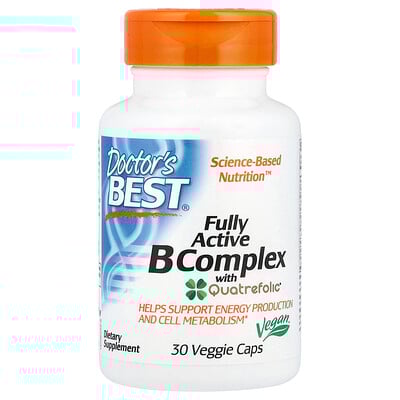 Fully Active B Complex with Quatrefolic®, 30 Veggie Caps