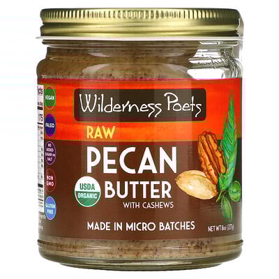 Organic Raw Pecan Butter with Cashews, 8 oz (227 g)