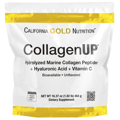 CollagenUP®, Hydrolyzed Marine Collagen Peptides with Hyaluronic Acid and Vitamin C, Unflavored, 1.02 lb (464 g)