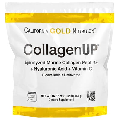 CollagenUP®, Hydrolyzed Marine Collagen Peptides with Hyaluronic Acid and Vitamin C, Unflavored, 1.02 lb (464 g)