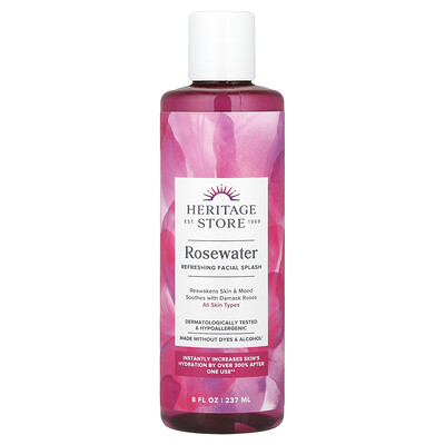Rosewater, Refreshing Facial Splash, 8 fl oz (237 ml)