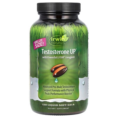 Liquid Testosterone Supplement Testosterone up® with powerful lj100® longjack, 120 liquid soft-gels by ...