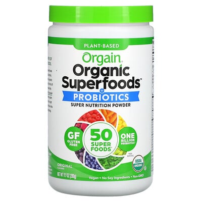 Organic Plant-Based Superfoods + Probiotics, Original, 9.9 oz (280 g)