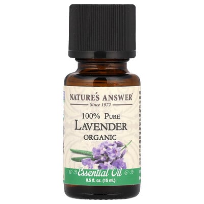 100% Pure Organic Essential Oil, Lavender, 0.5 fl oz (15 ml)